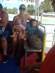 Their first time on a boat. Big brother holds little sister's hand and makes sure she's safe ♡